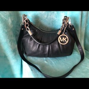 Michael Kors black leather Crossbody or shoulder bag